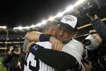 NEW YORK - NOVEMBER 04:  Derek Jeter #2 and Alex Rodriguez #13 of the New York Yankees celebrate on the field after their 7-3 win against the Philadelphia Phillies in Game Six of the 2009 MLB World Series at Yankee Stadium on November 4, 2009 in the Bronx borough of New York City.  (Photo by Nick Laham/Getty Images)