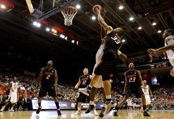 DAYTON, OH - MARCH 22: Marshall Moses #33 of the Oklahoma State Cowboys drives to the hoop against the Pittsburgh Panthers during the second round of the NCAA Division I Men's Basketball Tournament at the University of Dayton Arena on March 22, 2009 in Dayton, Ohio.  (Photo by Andy Lyons/Getty Images)