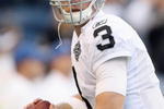SEATTLE - SEPTEMBER 03:  Quarterback Charlie Frye #3 of the Oakland Raiders looks to pass the ball during the game against the Seattle Seahawks on September 3, 2009 at Qwest Field in Seattle, Washington. (Photo by Otto Greule Jr/Getty Images)    