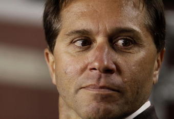 LANDOVER, MD - OCTOBER 26:  Redskins Executive Vice President of Football Operations Vinny Cerrato is seen before the game between the Philadelphia Eagles and the Washington Redskins at FedEx Field October 26, 2009 in Landover, Maryland. (Photo by Win McNamee/Getty Images)