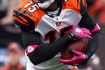 CLEVELAND - OCTOBER 04:  Chris Henry #15 of the Cincinnati Bengals runs the ball against the Cleveland Browns during their game at Cleveland Browns Stadium on October 4, 2009 in Cleveland, Ohio. The Bengals defeated the Browns 23-20 in overtime.  (Photo by Jim McIsaac/Getty Images)