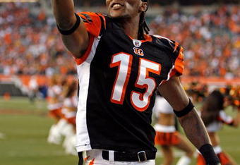 CINCINNATI - SEPTEMBER 27: Chris Henry #15 of the Cincinnati Bengals is pictured during the NFL game against the Pittsburgh Steelers at Paul Brown Stadium on September 27, 2009 in Cincinnati, Ohio.  The Bengals won 23-20.  (Photo by Andy Lyons/Getty Images)