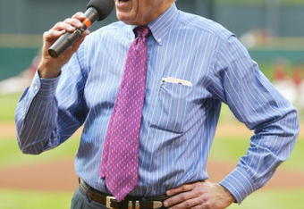 HOUSTON - APRIL 3:  Chairman and CEO Drayton McLane of the Houston Astros speaks to the crowd before the Opening Day game against the Florida Marlins at Minute Maid Park on April 3, 2006 in Houston, Texas. The Astros won 1-0.  (Photo by Bill Baptist/Getty Images)