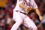 PHILADELPHIA - NOVEMBER 02:  Starting pitcher Cliff Lee #34 of the Philadelphia Phillies throws a pitch against the New York Yankees in Game Five of the 2009 MLB World Series at Citizens Bank Park on November 2, 2009 in Philadelphia, Pennsylvania. The Phillies won 8-6.  (Photo by Jed Jacobsohn/Getty Images)