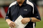 GLENDALE, AZ - DECEMBER 28:  Head coach Mike Holmgren of the Seattle Seahawks shouts during the game with the Arizona Cardinals on December 28, 2008 at University of Phoenix Stadium in Glendale, Arizona.  The Cardinals won 34-21.  (Photo by Stephen Dunn/Getty Images)