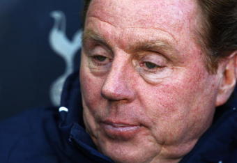 LONDON - JANUARY 18:  Tottenham Harry Redknapp looks on prior to the Barclays Premier League match between Tottenham Hotspur and Portsmouth at White Hart Lane on January 18, 2009 in London, England.  (Photo by Ryan Pierse/Getty Images)