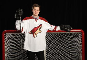 MONTREAL, QC - JUNE 26: Oliver Ekman Larsson of the Phoenix Coyotes poses for a portrait after being picked #6 overall by the Coyotes during the first round of the 2009 NHL Entry Draft at the Bell Centre on June 26, 2009 in Montreal, Quebec, Canada. (Photo by Jamie Squire/Getty Images)