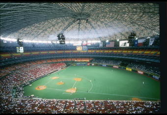 29 Aug 1996: General view of the Houston Astrodome during a game between the Chicago Cubs and the Houston Astros in Houston, Texas. The Cubs won the game 4-3.
