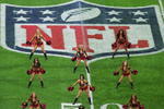 LONDON, ENGLAND - OCTOBER 25:  Cheerleaders perform during the NFL International Series match between New England Patriots and Tampa Bay Buccaneers at Wembley Stadium on October 25, 2009 in London, England. This is the third occasion where a regular season NFL match has been played in London.  (Photo by Tom Hevezi/Pool/Getty Images)