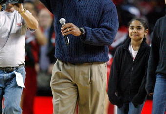 LOUISVILLE, KY - DECEMBER 12:  Charlie Strong the new football Head Coach of the Louisville Cardinals is pictured during the Louisville basketball game against the Western Carolina Catamounts on December 12, 2009 at Freedom Hall in Louisville, Kentucky.  (Photo by Andy Lyons/Getty Images)