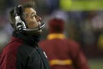 LANDOVER, MD - DECEMBER 21:  Washington Redskins Head Coach Jim Zorn looks on during a loss to the New York Giants at FedExField on December 21, 2009 in Landover, Maryland. The Giants beat the Redskins 45-12.  (Photo by Win McNamee/Getty Images)