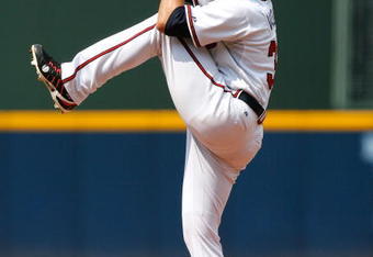 ATLANTA - JUNE 27:  Starting pitcher Javier Vazquez #33 of the Atlanta Braves against the Boston Red Sox at Turner Field on June 27, 2009 in Atlanta, Georgia.  (Photo by Kevin C. Cox/Getty Images)