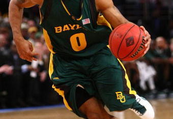NEW YORK - APRIL 02: Curtis Jerrells #0 of the Baylor Bears drives to the basket against the Penn State Nittany Lions during the NIT Championship match at Madison Square Garden on April 2, 2009 in New York, New York.  (Photo by Chris McGrath/Getty Images)