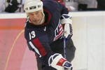 TURIN, ITALY - FEBRUARY 15:  Bill Guerin #13 of the of the United States controls the puck during the men's ice hockey Preliminary Round Group B match on Day 5 of the Turin 2006 Winter Olympic Games on February 15, 2006 at the Palasport Olimpico in Turin, Italy.  (Photo by Al Bello/Getty Images)