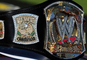 FORT WORTH, TX - NOVEMBER 07:  A replica of the WWE world championship belt rests on top of Kyle Busch's #18 Z-Line Designs/WWE Smackdown Toyota prior to the start of the NASCAR Nationwide Series O'Reilly Challenge at Texas Motor Speedway on November 7, 2009 in Fort Worth, Texas.  (Photo by Robert Laberge/Getty Images for NASCAR)