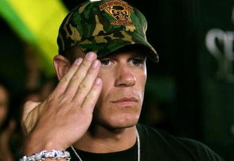 ORANGE, CA - MAY 08:  Wrestler John Cena arrives at the Lions Gate Premiere of 'See No Evil' at the Century Stadium Promenade 25 on May 8, 2006 in Orange, California.  (Photo by Michael Buckner/Getty Images)