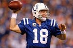 INDIANAPOLIS - DECEMBER 13:  Peyton Manning #18 of the Indianapolis Colts throws the ball during the NFL game against the Denver Broncos at Lucas Oil Stadium on December 13, 2009 in Indianapolis, Indiana. The Colts won 28-16. (Photo by Andy Lyons/Getty Images)