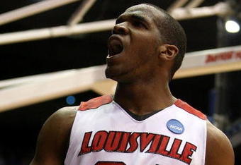 DAYTON, OH - MARCH 20:  Samardo Samuels #24 of the Louisville Cardinals reacts after a play against the Morehead State Eagles during the first round of the NCAA Division I Men's Basketball Tournament at the University of Dayton Arena on March 20, 2009 in Dayton, Ohio.  (Photo by Andy Lyons/Getty Images)