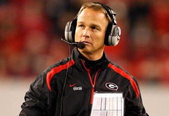 ATHENS, GA - NOVEMBER 21:  Head coach Mark Richt of the Georgia Bulldogs against the Kentucky Wildcats at Sanford Stadium on November 21, 2009 in Athens, Georgia.  (Photo by Kevin C. Cox/Getty Images)
