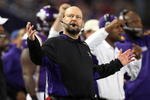 MINNEAPOLIS, MN - DECEMBER 13:  Head coach Brad Childress of the Minnesota Vikings looks on against the Cincinnati Bengals on December 13, 2009 at Hubert H. Humphrey Metrodome in Minneapolis, Minnesota. The Vikings defeated the Bengals 30-10.  (Photo by Jim McIsaac/Getty Images)