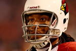 EAST RUTHERFORD, NJ - OCTOBER 25:  Larry Fitzgerald #11 of the Arizona Cardinals watches on from the bench against the New York Giants on October 25, 2009 at Giants Stadium in East Rutherford, New Jersey.  (Photo by Chris McGrath/Getty Images)