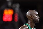 OAKLAND, CA - DECEMBER 28:  Kevin Garnett #5 of the Boston Celtics looks on against the Golden State Warriors during an NBA game at Oracle Arena on December 28, 2009 in Oakland, California. NOTE TO USER: User expressly acknowledges and agrees that, by downloading and/or using this Photograph, user is consenting to the terms and conditions of the Getty Images License Agreement.  (Photo by Jed Jacobsohn/Getty Images)