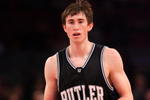 NEW YORK - DECEMBER 08:  Gordon Hayward #20 of the Butler Bulldogs dribbles against the Georgetown Hoyas during the Jimmy V Classic at Madison Square Garden on December 8, 2009 in New York, New York.  (Photo by Chris Trotman/Getty Images)