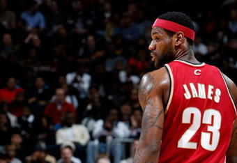 ATLANTA - DECEMBER 29:  LeBron James #23 of the Cleveland Cavaliers walks down the court against the Atlanta Hawks at Philips Arena on December 29, 2009 in Atlanta, Georgia.  NOTE TO USER: User expressly acknowledges and agrees that, by downloading and/or using this Photograph, User is consenting to the terms and conditions of the Getty Images License Agreement.  (Photo by Kevin C. Cox/Getty Images)