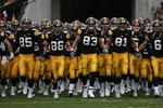 IOWA CITY, IOWA - NOVEMBER 8: The Iowa Hawkeyes take the field as they take on the Penn State Nittany Lions at Kinnick Stadium on November 8, 2008 in Iowa City, Iowa. Iowa defeated Penn State  24-23. (Photo by David Purdy/Getty Images)