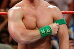 LAS VEGAS - AUGUST 24:  Wrestler John Cena appears in the ring during the WWE Monday Night Raw show at the Thomas & Mack Center August 24, 2009 in Las Vegas, Nevada.  (Photo by Ethan Miller/Getty Images)