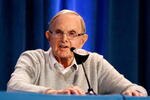 TAMPA, FL - JANUARY 31:  Team owner of the Buffalo Bills Ralph Wilson answers questions from the media during the The Pro Football Hall of Fame Class of 2009 press conference at the Tampa Convention Center on January 31, 2009 in Tampa, Florida.  (Photo by Streeter Lecka/Getty Images)