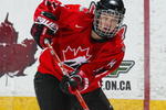 LONDON,ON - JANUARY 3:  Taylor Hall #14 of Team Ontario fires a pass in a game against Team West on January 3, 2008 at the John Labatt Centre in London, Ontario. Team Ontario defeated Team West 4-3 to earn a spot in the gold medal game at the World Under 17 Challenge. (Photo by Claus Andersen/Getty Images)