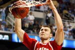 GREENSBORO, NC - MARCH 19:  Artsiom Parakhouski #45 of the Radford Highlanders dunks against the North Carolina Tar Heels during the first round of the NCAA Division I Men's Basketball Tournament at the Greensboro Coliseum on March 19, 2009 in Greensboro, North Carolina.  (Photo by Streeter Lecka/Getty Images)