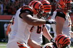 CINCINNATI, OH - SEPTEMBER 13:  Running back Cedrc Benson #32 of the Cincinnati Bengals celebrates with team mates after scoring a touchdown against the Denver Broncos at Paul Brown Stadium on September 13, 2009 in Cincinnati, Ohio. The Broncos defeated the Bengals 12-7. (Photo by Scott Boehm/Getty Images)
