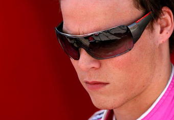 HOMESTEAD, FL- OCTOBER 09:  Alex Lloyd, driver of the #40202 HER Energy Newman Haas Lanigan Racing Dallara Honda during practice for the IRL IndyCar Series Firestone Indy 300 on October 9, 2009 at the Homestead-Miami Speedway in Homestead, Florida. (Photo by Darrell Ingham/ Getty Images)