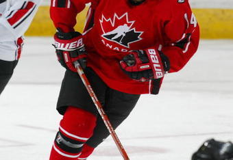 LONDON,ON - JANUARY 3:  Taylor Hall #14 of Team Ontario skates in a game against Team West on January 3, 2008 at the John Labatt Centre in London, Ontario. Team Ontario defeated Team West 4-3 to earn a spot in the gold medal game at the World Under 17 Challenge. (Photo by Claus Andersen/Getty Images)