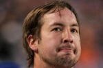 DENVER - JANUARY 03: Quarterback Kyle Orton #8 of the Denver Broncos looks on from the bench against the Kansas City Chiefs during NFL action at Invesco Field at Mile High on January 3, 2010 in Denver, Colorado. Orton threw three interceptions as the Chiefs defeated the Broncos 44-24. (Photo by Doug Pensinger/Getty Images)