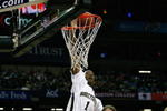 ATLANTA - MARCH 13:  Al-Farouq Aminu #1 of the Wake Forest Demon Deacons attempts a dunk over Dave Neal #35 of the Maryland Terrapins during the Quarterfinals of the 2009 ACC Men's Basketball Tournament on March 13, 2009 at the Georgia Dome in Atlanta, Georgia.  (Photo by Kevin C. Cox/Getty Images)