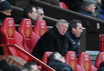 MANCHESTER, ENGLAND - JANUARY 03:  Manchester United Manager Sir Alex Ferguson watches from the bench during the FA Cup sponsored by E.ON 3rd Round match between Manchester United and Leeds United at Old Trafford on January 3, 2010 in Manchester, England.  (Photo by Alex Livesey/Getty Images)