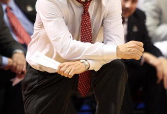MINNEAPOLIS - MARCH 22:  Head coach Tim Floyd of the USC Trojans coaches against the Michigan State Spartans during the second round of the NCAA Division I Men's Basketball Tournament at the Hubert H. Humphrey Metrodome on March 22, 2009 in Minneapolis, Minnesota.  (Photo by Jonathan Daniel/Getty Images)