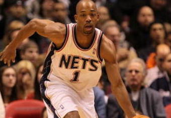 EAST RUTHERFORD, NJ - DECEMBER 16:  Rafer Alston #1 of the New Jersey Nets in action against The Utah Jazz during their game on December 16th, 2009 at The Izod Center in East Rutherford, New Jersey.  NOTE TO USER: User expressly acknowledges and agrees that, by downloading and/or using this Photograph, user is consenting to the terms and conditions of the Getty Images License Agreement. Photo By Al Bello/Getty Images  (Photo by Al Bello/Getty Images)