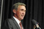 ASHBURN,VA - JANUARY 06:  Mike Shanahan speaks at a press conference introducing him as the new Executive Vice President and Head Coach of the Washington Redskins to the media on January 6, 2010 at Redskins Park in Ashburn, Virginia.  (Photo by Mitchell Layton/Getty Images)