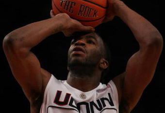 NEW YORK - DECEMBER 09: Stanley Robinson #21 of the Connecticut Huskies shoots a free throw against the Kentucky Wildcats during the SEC Big East Invitational at Madison Square Garden on December 9, 2009 in New York, New York.  (Photo by Chris Trotman/Getty Images)