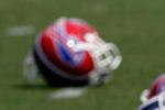 PITTSFORD, NY - JULY 25: Helmets of the Buffalo Bills lay on the field during Training Camp on July 25, 2008 at Saint John Fisher College in Pittsford, New York.  (Photo by Rick Stewart/Getty Images)