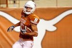 AUSTIN, TX - NOVEMBER 21:  Wide receiver Jordan Shipley #8 of the Texas Longhorns runs for a touchdown against the Kansas Jayhawks at Darrell K Royal-Texas Memorial Stadium on November 21, 2009 in Austin, Texas.  (Photo by Ronald Martinez/Getty Images)