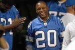 DETROIT - DECEMBER 23:  Barry Sanders smiles from the sideline during the game between the Kansas City Chiefs and the Detroit Lions on December 23, 2007 at Ford Field in Detroit, Michigan. (Photo byGregory Shamus/Getty Images)  