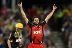 PERTH, AUSTRALIA - DECEMBER 29:  Shahid Afridi of the Redbacks celebrates the wicket of Ashley Nofke during the Twenty20 Big Bash match between the West Australian Warriors and the South Australian Redbacks at WACA on December 29, 2009 in Perth, Australia.  (Photo by Paul Kane/Getty Images)