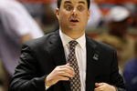 BOISE, ID - MARCH 20:  Head Coach Sean Miller of the Xavier Musketeers adjusts his team against the Portland State Vikings during the first round of the NCAA Division I Men's Basketball Tournament at the Taco Bell Arena on March 20, 2009 in Boise, Idaho.  (Photo by Jed Jacobsohn/Getty Images)