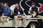 HOUSTON - JANUARY 03: New England Patriots medical staff cart off wide receiver Wes Welker after he was injured on a play at Reliant Stadium on January 3, 2010 in Houston, Texas.  (Photo by Bob Levey/Getty Images)