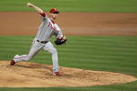 SAN DIEGO - AUGUST 16:  Kyle Kendrick #38 of the Philadelphia Phillies pitches against the San Diego Padres in the third inning during the game on August 16, 2008 at Petco Park in San Diego, California. The Padres beat the Phillies 8-3. (Photo by Jonathan Moore/Getty Images)